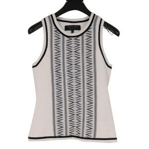 Rag & Bone Womens Tank Top Size XS White Scoop Neck Rayon Blend Stretch